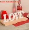 Día de San Valentín Logo de Amor de Madera Blanco Independiente Letra LOVE Decoraciones de Mesa Central Decoraciones de Escritorio para el Día de San Valentín