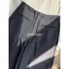 ¡Altamente Recomendado! Pantalones de Traje Grises Entallados de Cintura Estrecha para Mujer, Nueva Moda de Primavera, Pantalones Rectos con Cordón y Caída