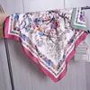 Pañuelo Cuadrado para Mujer de Estilo Francés Lujo Ligero con Patrón de Espiga 70X70 con Estampado de Posicionamiento, Doble Cara con Colores Coordinados y Diseños Diferentes, Versátil Chal, Pañuelo para la Cabeza y Bufanda