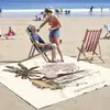 Esteira de Praia Transfronteiriça, Secagem Rápida, Repelente à Água, Tapete à Prova de Umidade, Esteira de Piquenique ao Ar Livre, Cobertor de Acampamento