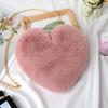 2025 Nuevo Bolso de Piel Sintética de Conejo Lindo Bolso Infantil con Forma de Corazón Bolso de Hombro con Cadena Bolso Cruzado Billetera de Piel con Forma de Corazón