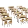 Pupitres y sillas para clases de arte escolar para estudiantes de primaria y secundaria, pupitres dobles para tutorías, pupitres largos para el personal, pupitres para clases de guardería