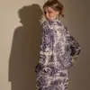 Tecido de Algodão para Exportação Russa Novo Pijama para Mulheres Primavera e Outono Manga Longa Renda Conjunto de Roupa para Casa Número do Estilo 5901