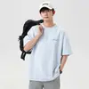 Camiseta Básica Salona 250g de Algodão Pesado com Estampa Americana, Manga Curta, Corte Solto, Meia Manga, Casual e Versátil