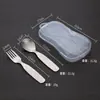 Cuchara y tenedor infantiles de titanio puro para alimentar bebés, cuchara para comer, tenedor de postre, duraderos para alimentos complementarios, cuchara y tenedor para exteriores