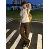 Pantalones de trabajo plisados retro estilo americano, corte 3D, impermeables, versátiles, con bolsillos, diseño de pierna recta, colección de otoño, pantalones largos de alta calidad para hombre