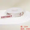 Caja de Regalo de Cumpleaños Estilo Ins con Cinta Extra Dulce Diseño de Texto Cinta de Envoltura Acanalada Lazo para Ramo