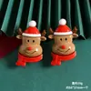 Cabeça de Rena Grande do Papai Noel Árvore de Natal Desenho Animado DIY Cola de Creme Ímã de Geladeira Materiais de Decoração Acessórios de Resina