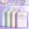 Bolsa de almacenamiento transparente con cremallera, específica para materias, multicapa, gran capacidad, impermeable y resistente al desgaste, artículos para estudiantes