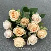 Simulación estilo europeo 10 rosas pequeñas manojos pequeños de flores flores de seda flores artificiales decoradas estilo INS flores pequeñas rosas de princesa fragantes