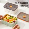 Macaron Caja de Conservación de Doble Capa de Acero Inoxidable 304 Sellada a Prueba de Fugas Caja para Frutas Caja de Almacenamiento Caja de Almuerzo para Horno de Microondas