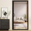 Cortina de Puerta Mosquitera Invisible de Apertura Lateral con Tira Magnética Completa para Uso en el Hogar, Cortina de Puerta de Entrada Magnética Fuerte Autoadhesiva con Fijación Magnética Autoabsorbente