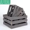Cesta de almacenamiento para decoración de exhibición de supermercado caja de almacenamiento de madera caja de madera caja con marco de madera caja de almacenamiento caja de madera rústica envejecida