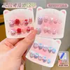 Sanrio calcomanías para uñas infantiles lindas estilo japonés uñas postizas de dibujos animados con parte trasera adhesiva decoraciones de uñas autoadhesivas parches para uñas