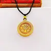 Transmisión en Vivo Explosiones Método Antiguo Diamante Giratorio Brújulas de Ocho Tesoros Colgante Collar para Mujer Giratorio Auspicioso Brújulas Cadena de Lana Joyería