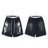 Hellstar Transfronteiriço Marca Tendência Europeia e Americana Verão Casual Esportivo Unissex Shorts Lavados Calças de Cinco Pontos