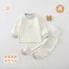 Conjunto de Ropa Interior Cálida de Fibra de Jengibre para Bebé de Cintura Alta Clase A Ropa Interior Cálida de Otoño e Invierno para Bebé Top de Otoño Suave Pegajoso Transpirable Pantalones de Otoño