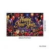 Banner de Fondo Feliz Año Nuevo 2027, Fondo Decorativo para Fiesta de Nochevieja, Fondo Temático de Globos y Fuegos Artificiales