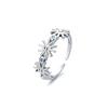 Anillo de Girasol Diamante Azul de Ensueño Estilo Mismo que la Actriz Coreana Song Hye Kyo Anillo de Viento Frío Circonita Flor de Margarita Anillo Abierto