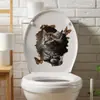 Va-M241 Gato Roto Mariposa Dormitorio Baño Inodoro Pegatina Decoración Pegatina Embellecedora Autoadhesivo Al Por Mayor Comercio Exterior