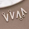 Acero Inoxidable Galvanizado Estilo Europeo y Americano 26 Letras Inglesas Etiqueta Colgante Pulsera Collar DIY Hecho a Mano Accesorios de Joyería