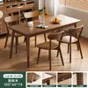 Mesa de Comedor de Madera Maciza para Uso Doméstico, Mesa de Té Estilo Chino Nuevo, Mesa Cuadrada, Escritorio de Estudio, Juego de Mesa y Sillas Rectangular Simple