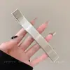 Elegante pinza de garra de abulón mate para mujer, pinza para el pelo de lujo de alta gama, pasador con estampado de leopardo para la parte trasera de la cabeza, elegante accesorio para el pelo de pico de pato
