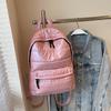 Mochila de Plumas Transfronteriza para Mujer 2025 Nuevo Otoño e Invierno Cálida Mochila de Algodón Espacial Estilo Coreano de Moda Mochila Perlada