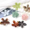 Botón de resina con estampado floral, cuadrado, para cárdigans, abrigos, pantalones, colorido, botones decorativos de flor de rosa DIY cosidos a mano