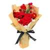 Produto Acabado Mais Vendido na Amazon Transfronteiriço Buquê de Flores de Tricô Girassol Crochê à Mão Flor Artificial Presente de Natal Dia dos Namorados