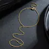 Pulsera de Dedo Fina de Acero Inoxidable Versátil de Gama Alta Minimalista de Moda Estilo Coreano Cadena Fina Ajustable para Mujer