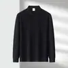 Camisa Polo Masculina de Manga Longa Business Cor Sólida Gola Lapela Camiseta Top Base Layer Masculino Raio Armazém Barato Atacado