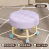 Taburete Pequeño con Rueda Giratoria, Taburete Bajo Deslizante Silencioso, Limpieza de Juntas, Limpieza de Pisos, Taburete Redondo para Pedicura, Taburete para Bebé y Niño Pequeño con Niño