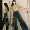 Jeans de Pierna Ancha para Mujer Verano 2024 Nuevo Diseño con Sentido Nicho Cintura Alta Pantalones Rectos para Personas Bajas