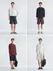 Pantalones Cortos de Cinco Puntos Rectos Ligeros y Transpirables de Lyocell para Hombre, Estilo Veraniego Old Money, Pantalones Cortos Sueltos y Cómodos para el Trabajo