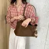 Bolso de Gamuza Estilo Coreano para el Trabajo, Gran Capacidad, Bolso Tote Simple de Moda Otoño/Invierno 2026 para Mujer, Versátil Bolso de Hombro para Debajo del Brazo