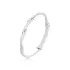 MimiSolid Plata Pura 999.9 Mate Trenzado Mobius Cara Sonriente de Gato Pulsera de Empuje y Tirón