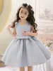 Traje de Actuación de Cumpleaños para Coro Infantil Vestido de Dama de Honor Vestido de Novia para Niña Pequeña Vestido Blanco de Princesa