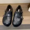 Mocasines de Estilo Británico con Hebilla para Mujer, Calzado de Invierno Cálido Forrado de Felpa, Plano, Suave, Piel, Retro, Slip-On