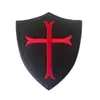 Cruz de los Caballeros Templarios Legión bordado completo Parche de moral con velcro Insignia militar Bolsa para exteriores con pegatinas Pegatinas de tela