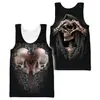 Chaleco hombre verano transpirable absorbente de sudor moda europea y americana superventas camiseta sin mangas con estampado digital 3D venta al por mayor