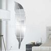 TikTok Mismo Estilo Nuevo Estilo Pegatinas de Pared Espejo de Plumas Pegatinas de Pared Espejo Tridimensional Decoración de Pegatinas de Espejo para Porche Vestidor