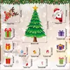 Ct493-497 Imán para Refrigerador de Árbol de Navidad Transfronterizo Papá Noel Reno Muñeco de Nieve Decoración Navideña Pegatina Magnética de PVC