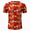 Camiseta Estampa Digital 3D Comércio Exterior Nova Estação Independente Amazon 2025 Transfronteiriça Europeia e Americana Dia dos Namorados Masculina Manga Curta