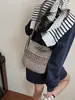 Bolsa de Palha Tecida de Verão Transfronteiriça para Mulheres 2026 Novo Estilo Vazada de Ombro Único Estilo Pastoral Estilo Preguiçoso Bolsa de Palha Estilo Balde Transversal