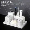 Juego de cuatro piezas para baño, accesorios de baño estilo nórdico, portalápices con patrón de mármol para el hogar, juego de lavado simple y elegante