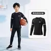 Jersey de baloncesto Youyou para niños, capa base, traje de entrenamiento ajustado, secado rápido, para niños, adecuado para fútbol, correr y fitness, conjunto deportivo