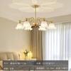Lustre de Quarto Estilo Antigo Estilo Americano Retrô Sala de Estar Lâmpada Principal Luz Luz de Luxo Atmosférico Moderno Sala de Jantar Lâmpada Flor Lírio-do-vale
