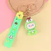 Llaveros de muñeca de goma blanda de PVC, al por mayor, llaveros de personaje de dibujos animados creativos en 3D, pequeños adornos para mochilas de estudiantes