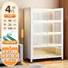Estante de Livros com Porta de Vidro de Aço para Casa à Prova de Poeira Estante para Livros Infantis Gabinete de Exibição de Figuras de Espaço com Luz Gabinete Ita Gabinete de Lata